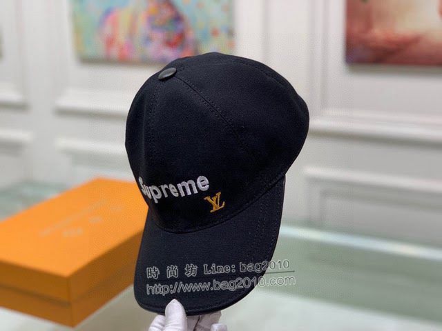 LV聯名supreme帽子 路易威登男女同款經典鴨舌帽棒球帽  mm1736